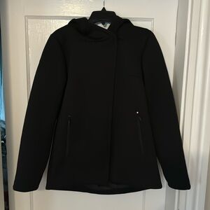 North face women’s asymmetrical zip black jacket with hood